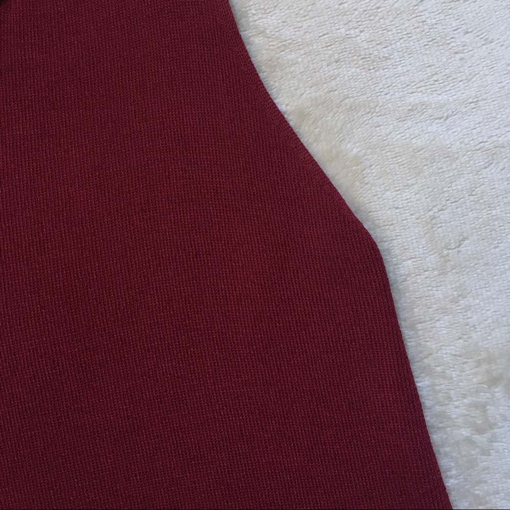 Eileen Fisher Deep Red Viscose Tank Size Small - Picture 3 of 5